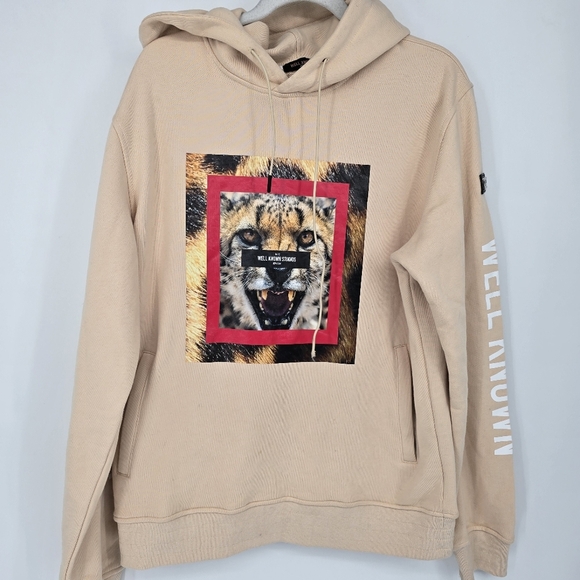 Well Known Studios Tiger Hoodie Unisex beige size Xlarge - Picture 2 of 14